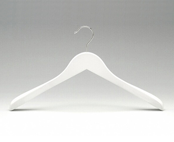 Fashionable White Wooden Coat Hanger