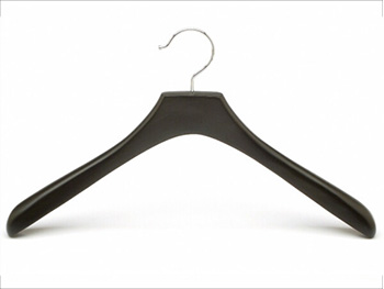  custom designed black wooden down coat hanger