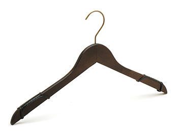  Wooden Antique Non Slip Shoulder Hangers 