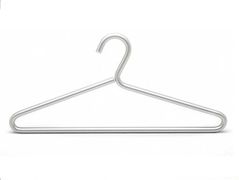 Thick Silver Aluminum Hanger for Clothing