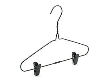  Custom Gun Black Metal Wire Hanger with Clips