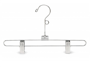 Durable Chrome Metal Wrie Pants Hanger with Loop in Top