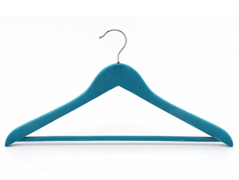  Display Style Colored Wood and Velvet Hangers for Clothes