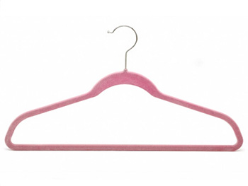  pink plastic velvet hanger