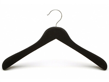  Broad shoulder black velvet coat hanger