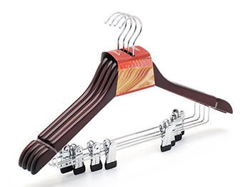 wood material mahogany hangers for clothing