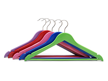  Pantined Color Wooden Clothes Hangers