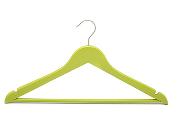   Green Painted Wooden Clothing Hanger