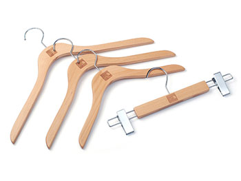  Natural Beech Wood Hangers for Clothes