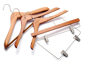 3 Piece Set Cherry Wooden Hangers for Costume