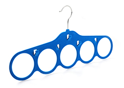 Closet Organizers Blue Velvet Coated Plasitc Scarf Hanger