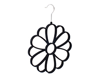  Flower Scarf Organizer Non Slip Black Velvet Scarf Hanger