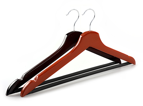  IKEA Style Non Slip Notches Shoulder Color Wooden Clothes Hangers Mahogany&Cherry 