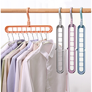  Space Saving Multifunctional Folding Clothes Magic Hangers Plastic Organizer