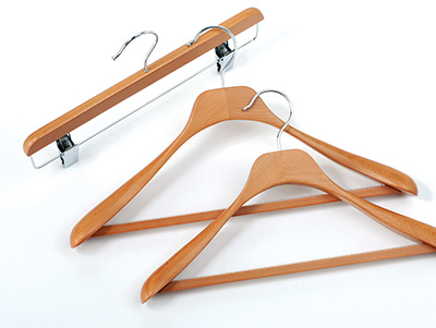   Luxury Brand Matt Cherry Color Wooden Clothes Hangers