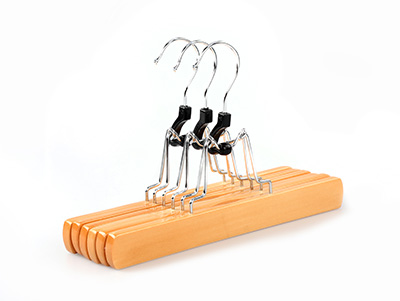  Non Slip Trouser Hanger Natural Durable and Solid Wooden Pants Skirt Hangers