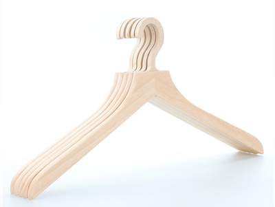 New Arrival Beech Wood Coat Shirt Wooden Hanger with Wood Hook 