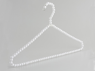  Fashion White ABS Pearl Beads Clothes Hanger for Boutique