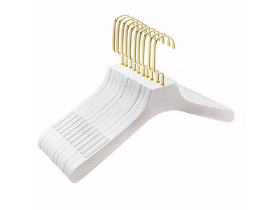  Luxury Gold Hook White Clothes Hangers Plastic Coat Hanger