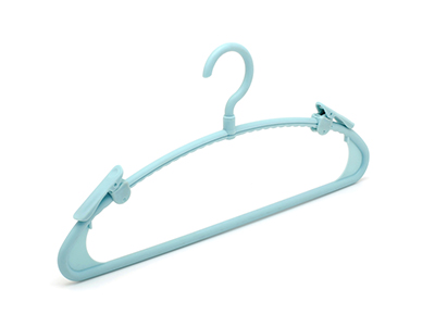 High Quality Adjustable Green Colored Plastic Coat Hanger 