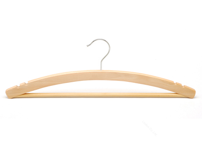  Moon Shape Thin Wooden Cloth Hangers with Two Groove