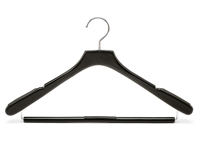  Durable Custom Flat Top Black Hanger Wooden for Men 