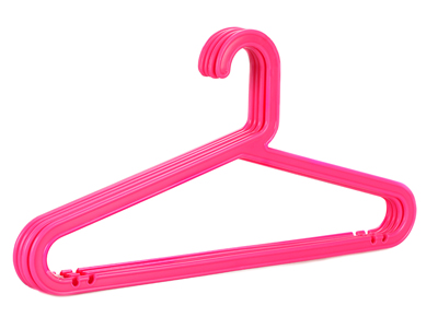  Cheap Economy Colored Red Non Slip Flat Clothes Hanger Plastic