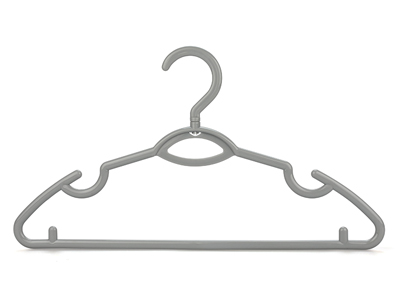  Grey Color Anti Slip Plastic Display Multiple Clothes Coat Hanger 