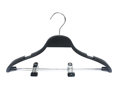 Kids Swivel Hook Suit Clothes Garment Plastic Hanger with Clips