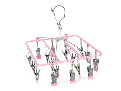  Foldable Drying Rack Socks,Lingerie Hanger with 18 PVC Non Slip Clips