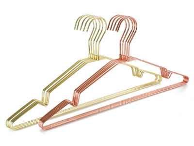  Strong Rotatable Hook Wire Rose Gold Metal Hanger