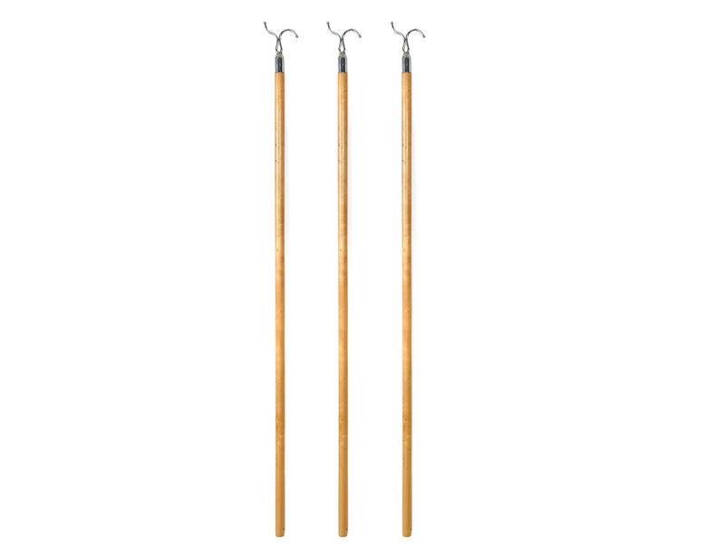 Easily Reach Cloths Wooden Clothes Fork Closet Reacher Pole with