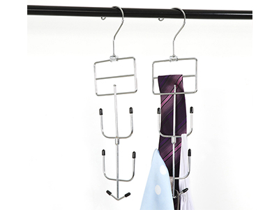 Multi-functional Metal Clothes Hanger Organizer for Tie,Belt,Scarf