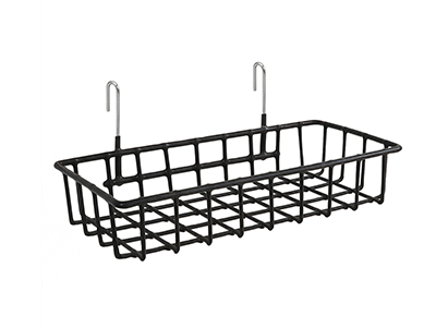 Wall Mount Organizer Grid Basket Hanging Wire Metal Storage Basket