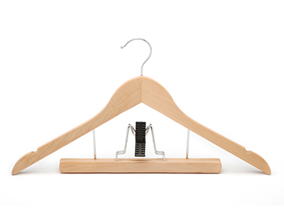  Euro Natural Wooden Clamp Hanger for Dress Suit