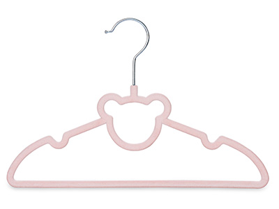 Space Saving Non Slip Cute Coat Clothes Flocked Hangers