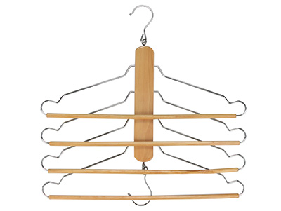  Dual-use Closet Organizer Multi Layers Metal Wood Space Saver Hanger