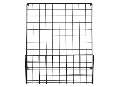 Hanging Wall Organizer Matte Black Iron Photo Display Wall Grid