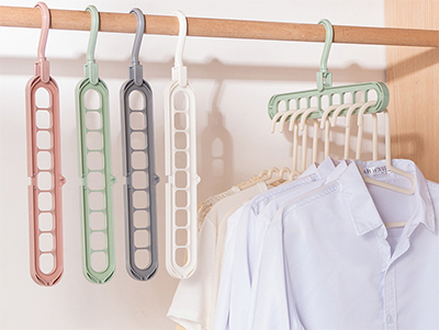  Closet Organizer Magic Racks Space Saving Plastic Hangers with 9 Holes