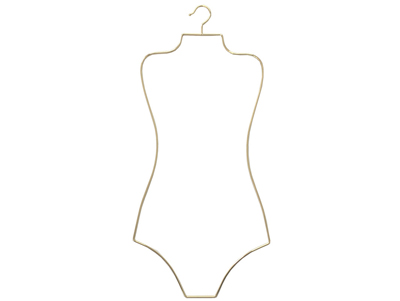  Female bikini usage gold metal clothes rack swimwear hanger in body shape