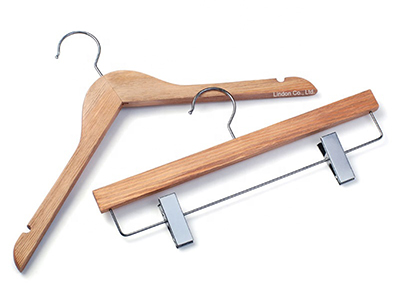 Custom Vintage Natural Wooden Clothes Hangers for Shop