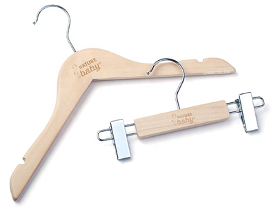  Premium Quality Small Size Wooden Baby Kids Clothing Hangers