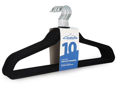 Space Saving Black Velvet Clothes Hangers for Adult