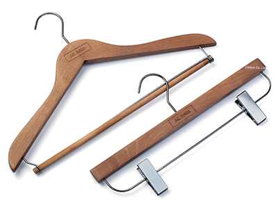 LINDON High End Branded Antique Wooden Coat Hangers