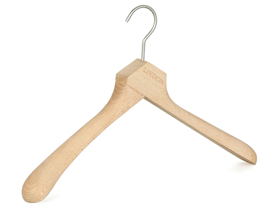 Luxury Custom Logo Unique Natural Coat Suit Hangers for Hotel