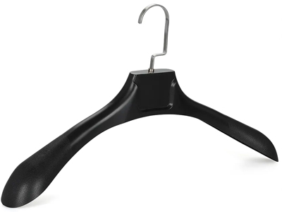 Plastic Suit Hangers OEM Extra Wide Shoulder Black Clothes Hangers