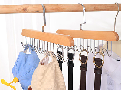  Low MOQ 8 Hook Space Saving Scarf Organizer Hangers for Ties And Belts