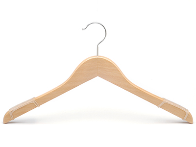  Tops Clothing Type Modern Silicon Non Slip Shoulder Wooden Shirt Dress Clothes Hangers Display