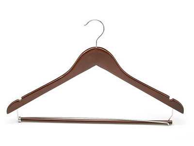  Wholesale Mahogany Wooden Clothes Hangers with Swivel Hook