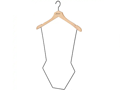  Customized Full Body Shape Brand Wooden Swimwear Swimsuit Bikini Hangers For Display